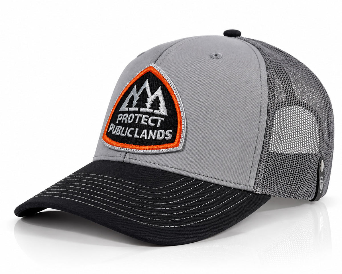 Protect Public Lands Grey Black Trucker – Richardson 112