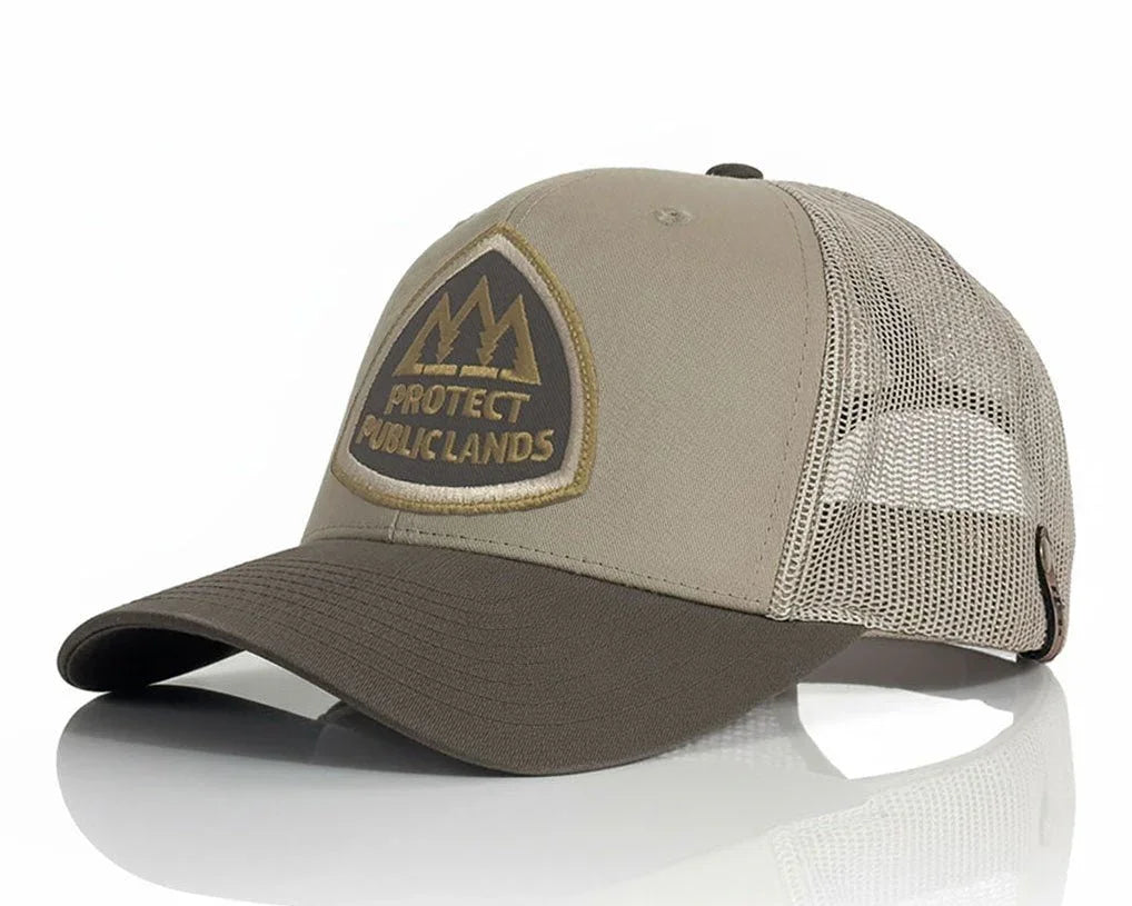 Protect Public Lands Tan Brown Trucker – Richardson 112 - Tailgate Hats