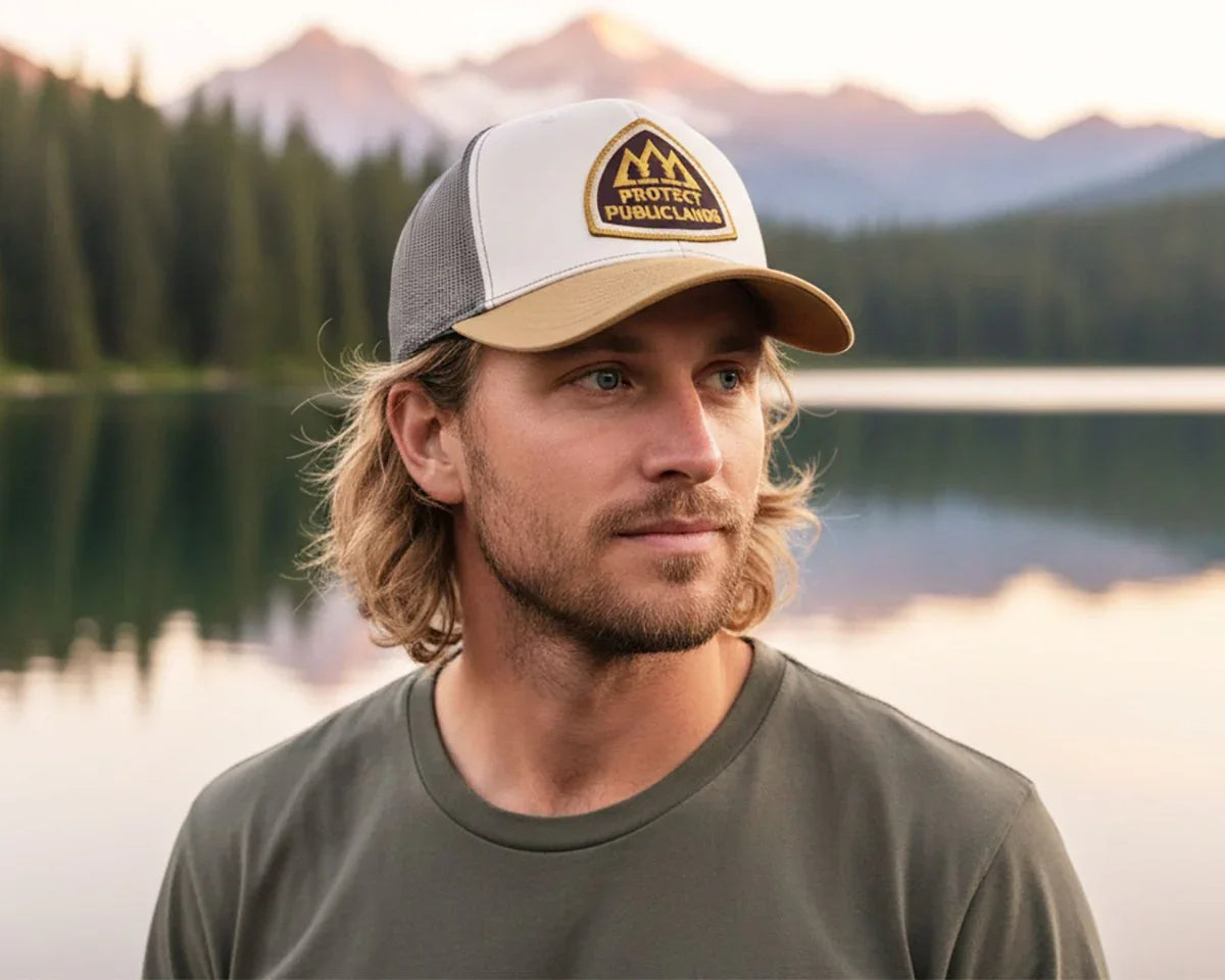 Protect Public Lands Cream Gold Trucker – Richardson 112 - Tailgate Hats