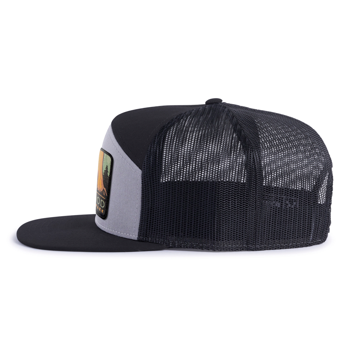 REDWOOD 7-Panel Flat Bill Snapback, Richardson 168 Black