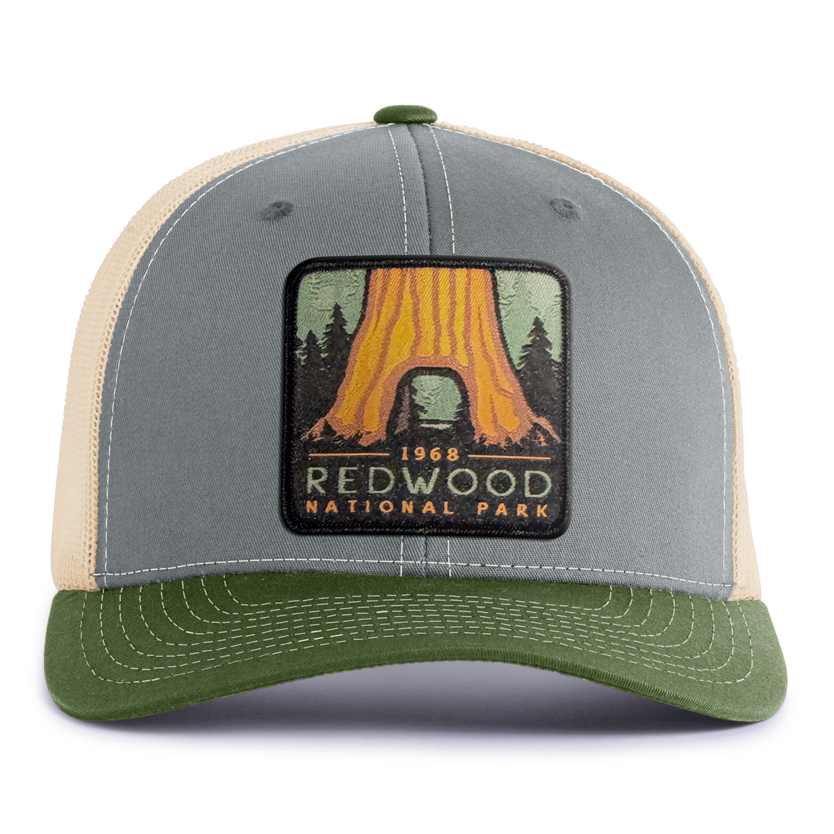 REDWOOD 6-Panel Curved Snapback, Richardson 112 Grey