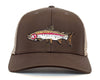 RAINBOW TROUT 6-Panel Curved Trucker, Richardson 835 Brown