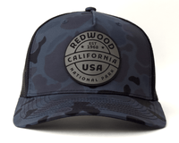 REDWOOD 5-Panel Curved Camo Hat, Richardson 112 Navy