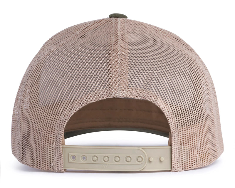 USA BIG FLAG 6-Panel Curved Snapback Green