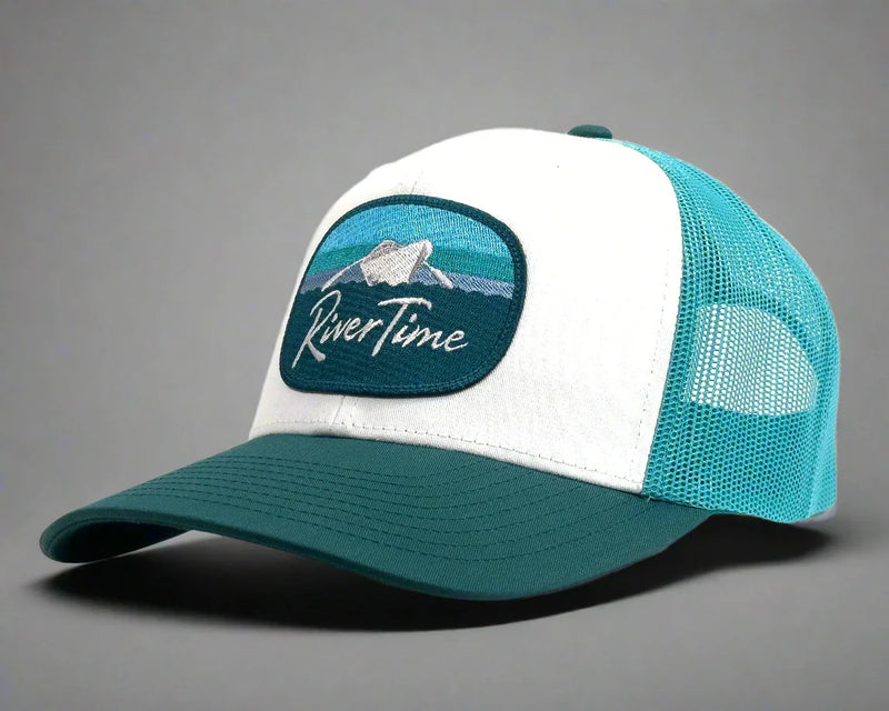 RIVER TIME 6-Panel Curved Trucker, Richardson 112 White, SPECIAL ORDER ONLY