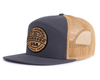 ROCKY MNT WOOD 7-Panel Flat Bill Trucker, Richardson 168 Grey