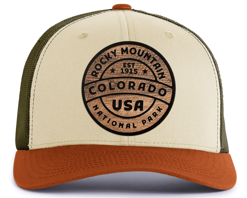ROCKY MTN WOOD 6-Panel Low-Profile Cap, Richardson 115