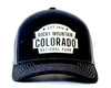 ROCKY MTN 6-Panel Curved Snapback, Richardson 112 XL Black