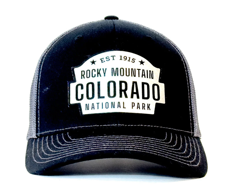 ROCKY MTN 6-Panel Curved Snapback, Richardson 112 XL Black
