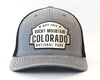 ROCKY MTN 6-Panel Curved Snapback, Richardson 112 XL Grey