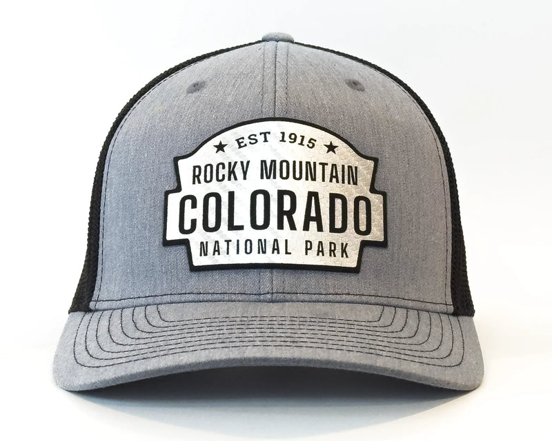 ROCKY MTN 6-Panel Curved Snapback, Richardson 112 XL Grey