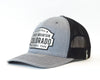 ROCKY MTN 6-Panel Curved Snapback, Richardson 112 XL Grey