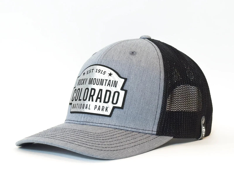 ROCKY MTN 6-Panel Curved Snapback, Richardson 112 XL Grey