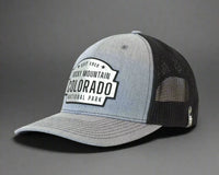 ROCKY MTN 6-Panel Curved Snapback, Richardson 112 XL Grey