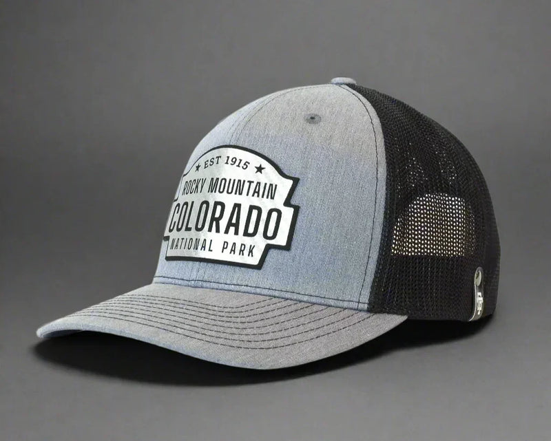 ROCKY MTN 6-Panel Curved Snapback, Richardson 112 XL Grey