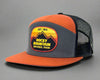 ROCKY MTN 7-Panel Flat Bill Trucker, Richardson 168 Orange Black