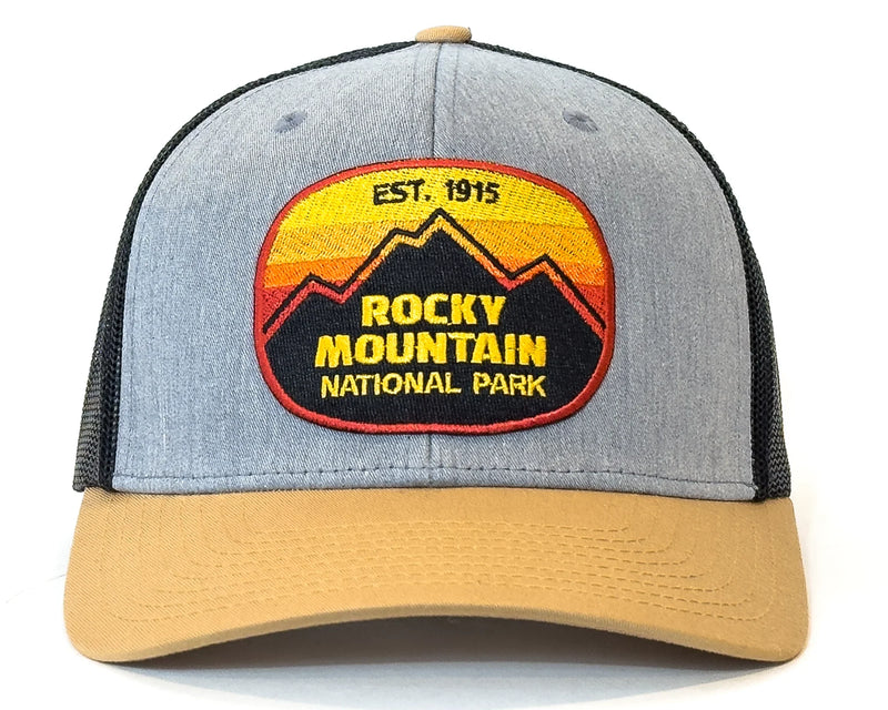 ROCKY MTN 6-Panel Curved Snapback, Richardson 112 Black