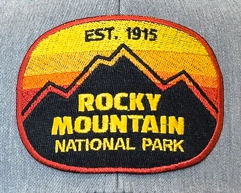 ROCKY MTN 6-Panel Curved Snapback, Richardson 112 Black