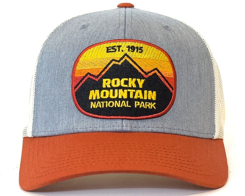 ROCKY MTN 6-Panel Curved Snapback, Richardson 112 Grey