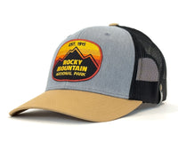ROCKY MTN 6-Panel Curved Snapback, Richardson 112 Black