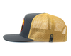 ROCKY MTN 7-Panel Flat Bill Trucker, Richardson 168 Grey Gold