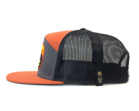 ROCKY MTN 7-Panel Flat Bill Trucker, Richardson 168 Orange Black