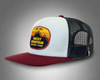 ROCKY MTN 6-Panel Flat Snapback Grey Black
