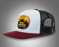 ROCKY MTN 6-Panel Flat Snapback Grey Black