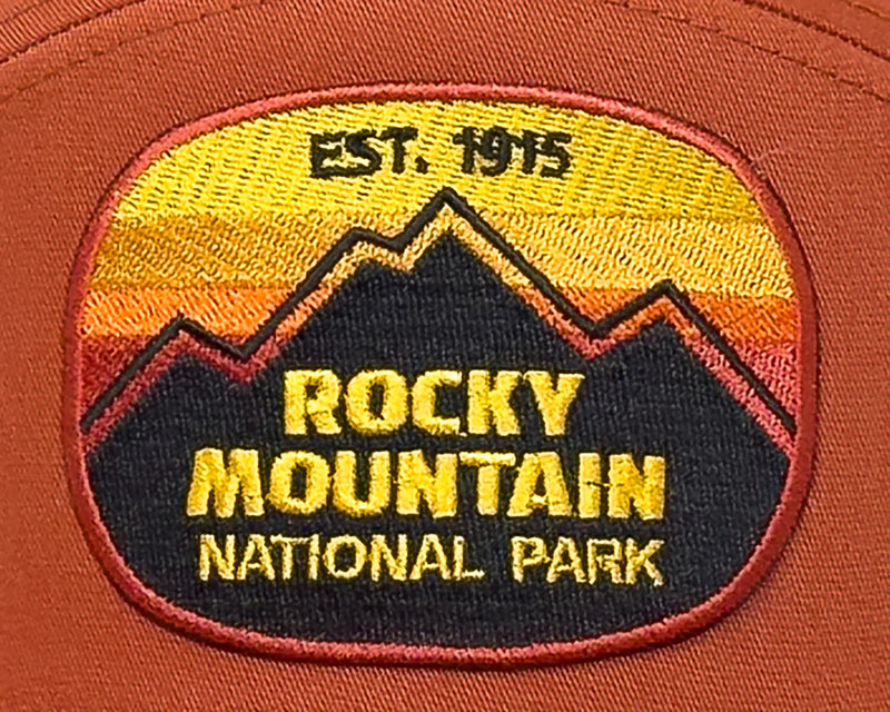 ROCKY MTN 7-Panel Flat Bill Trucker, Richardson 168 Orange