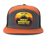 ROCKY MTN 7-Panel Flat Bill Trucker, Richardson 168 Orange Black