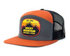 ROCKY MTN 7-Panel Flat Bill Trucker, Richardson 168 Orange Black