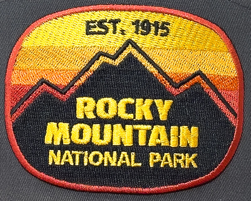 ROCKY MTN 7-Panel Flat Bill Trucker, Richardson 168 Orange Black