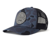ROCKY MTN 5-Panel Curved Camo Hat, Richardson 112 Navy
