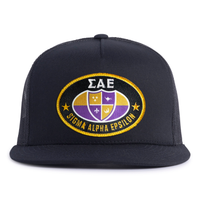 SAE OVAL EMBLEM 5-Panel Flat Black - Tailgate Hats