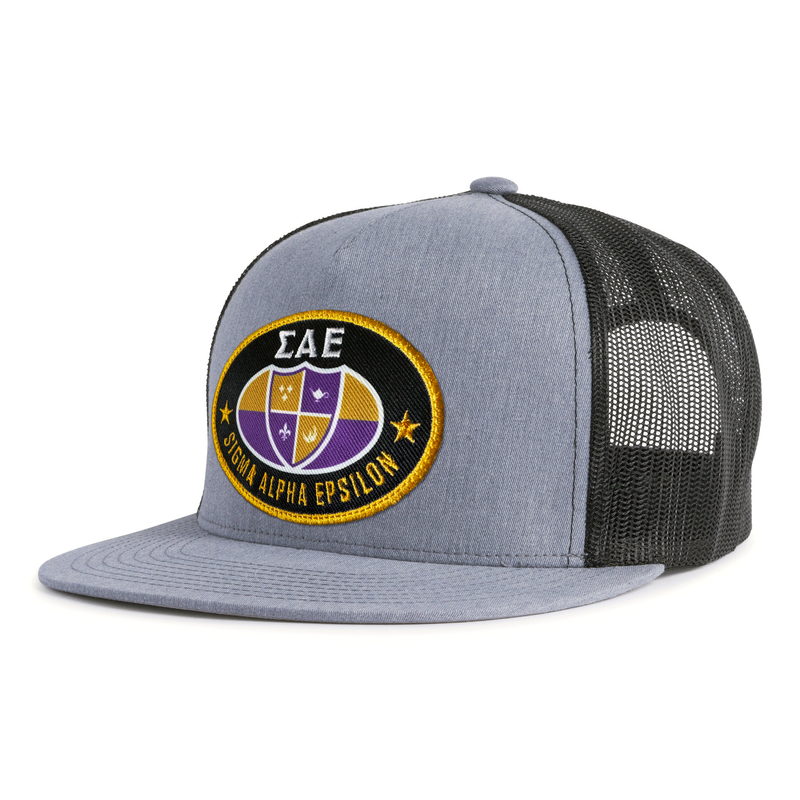 SAE OVAL EMBLEM 5-Panel Flat Grey/Black - Tailgate Hats