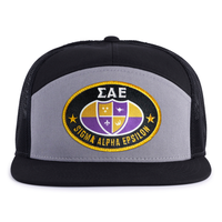 SAE OVAL EMBLEM 7-Panel Flat Grey/Black - Tailgate Hats