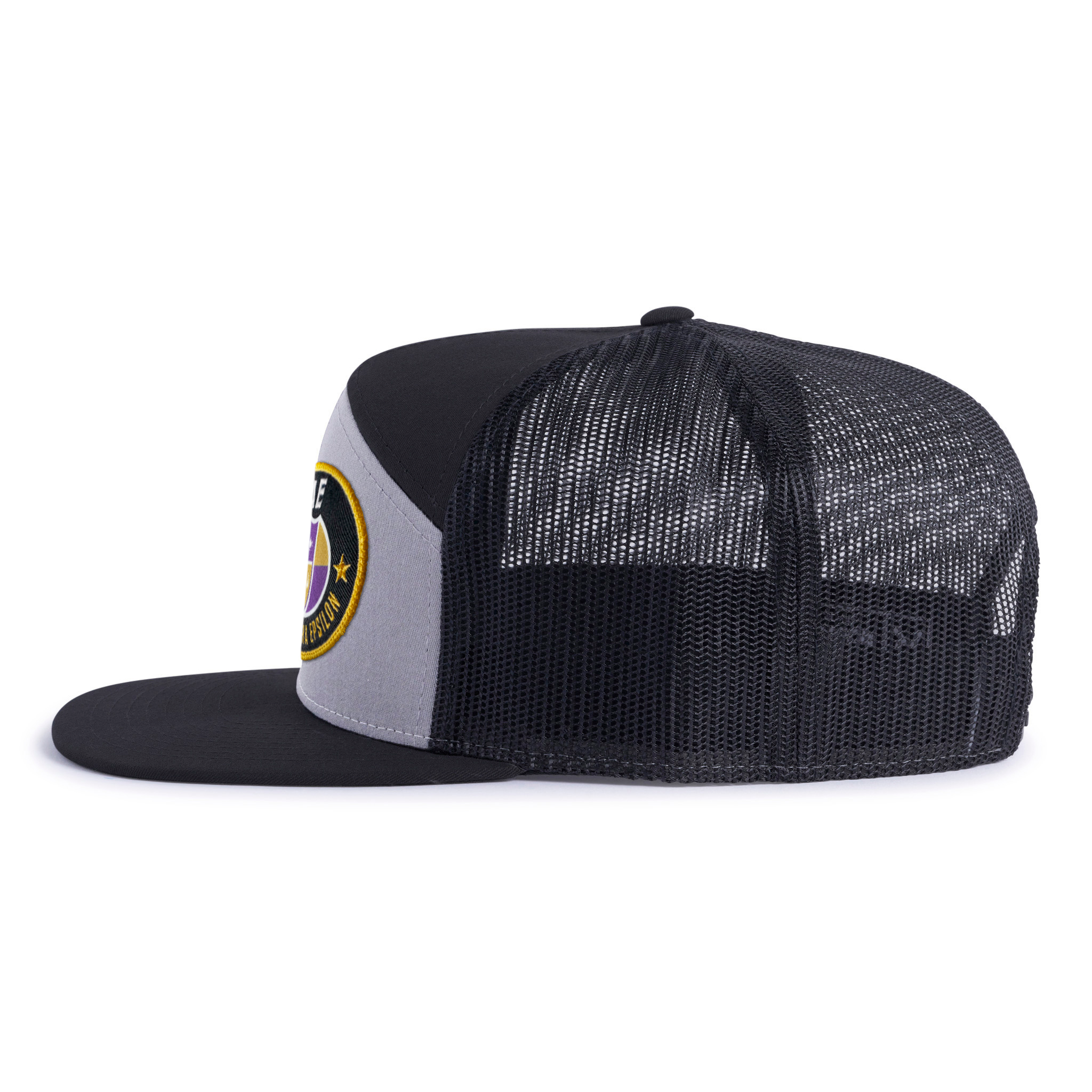 SAE OVAL EMBLEM 7-Panel Flat Grey/Black - Tailgate Hats
