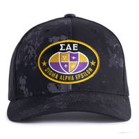 SAE OVAL EMBLEM 6-Panel Curved Poseidon Camo - Tailgate Hats