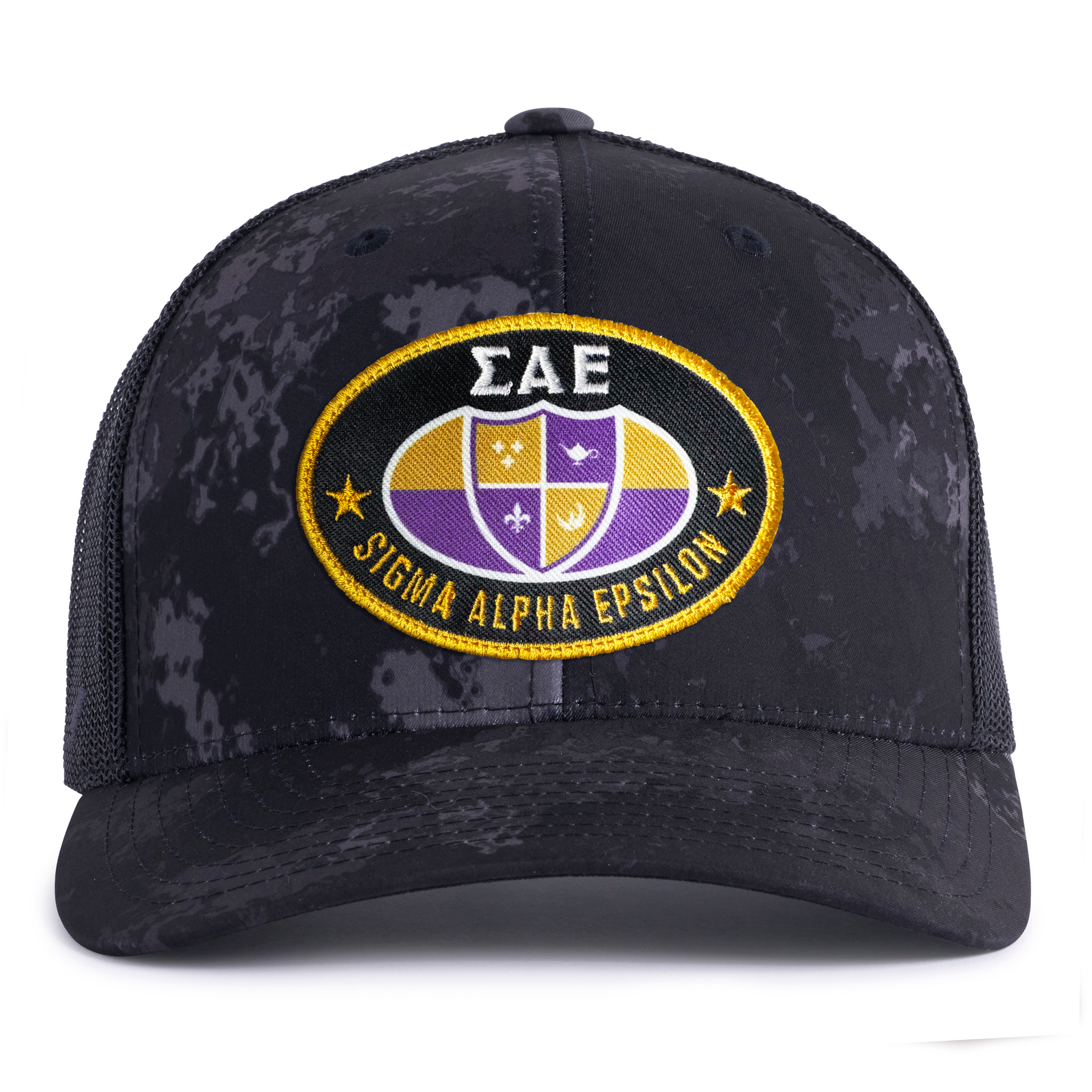 SAE OVAL EMBLEM 6-Panel Curved Poseidon Camo - Tailgate Hats