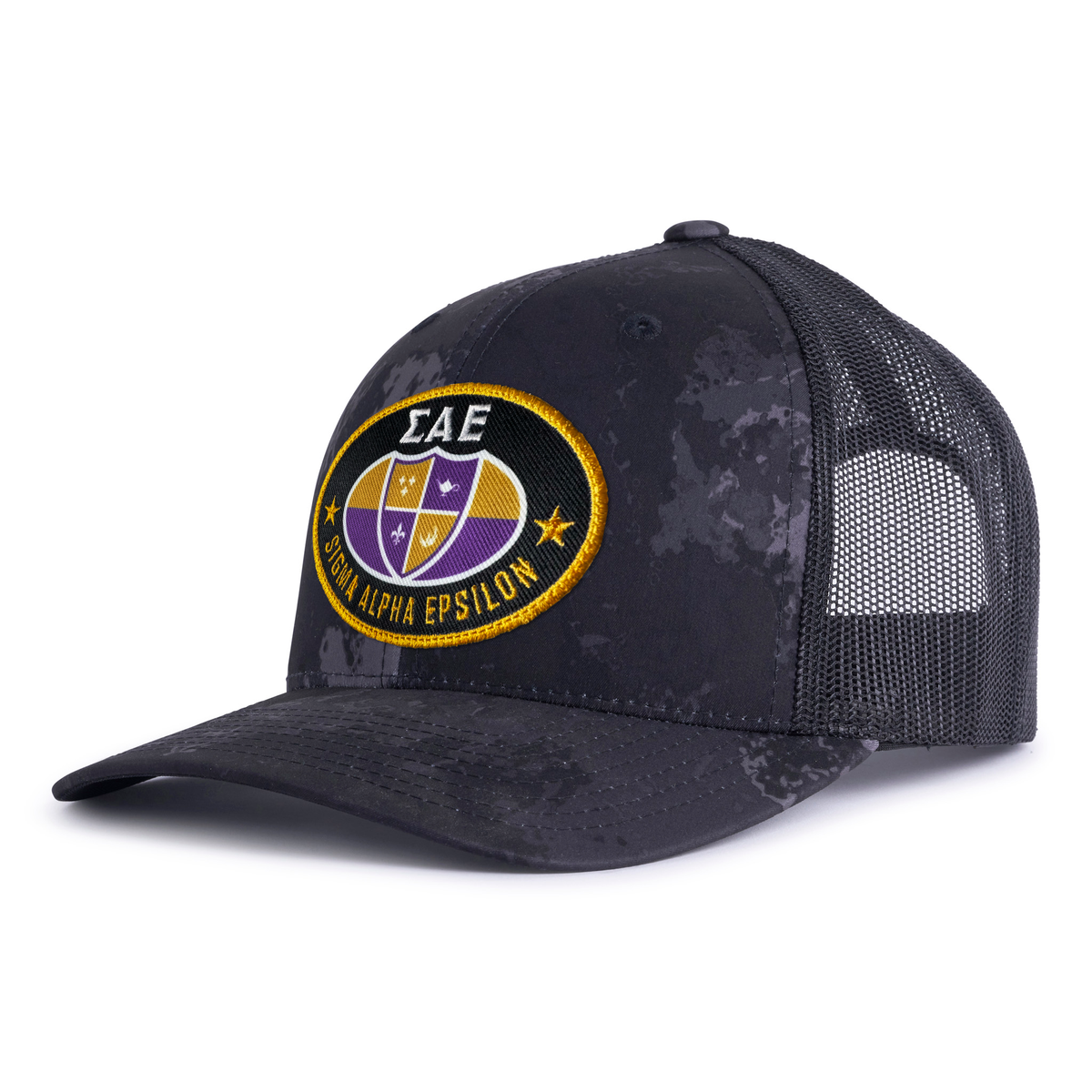 SAE OVAL EMBLEM 6-Panel Curved Poseidon Camo - Tailgate Hats