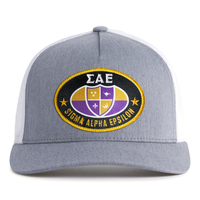 SAE OVAL EMBLEM 5-Panel Curved Grey/White - Tailgate Hats