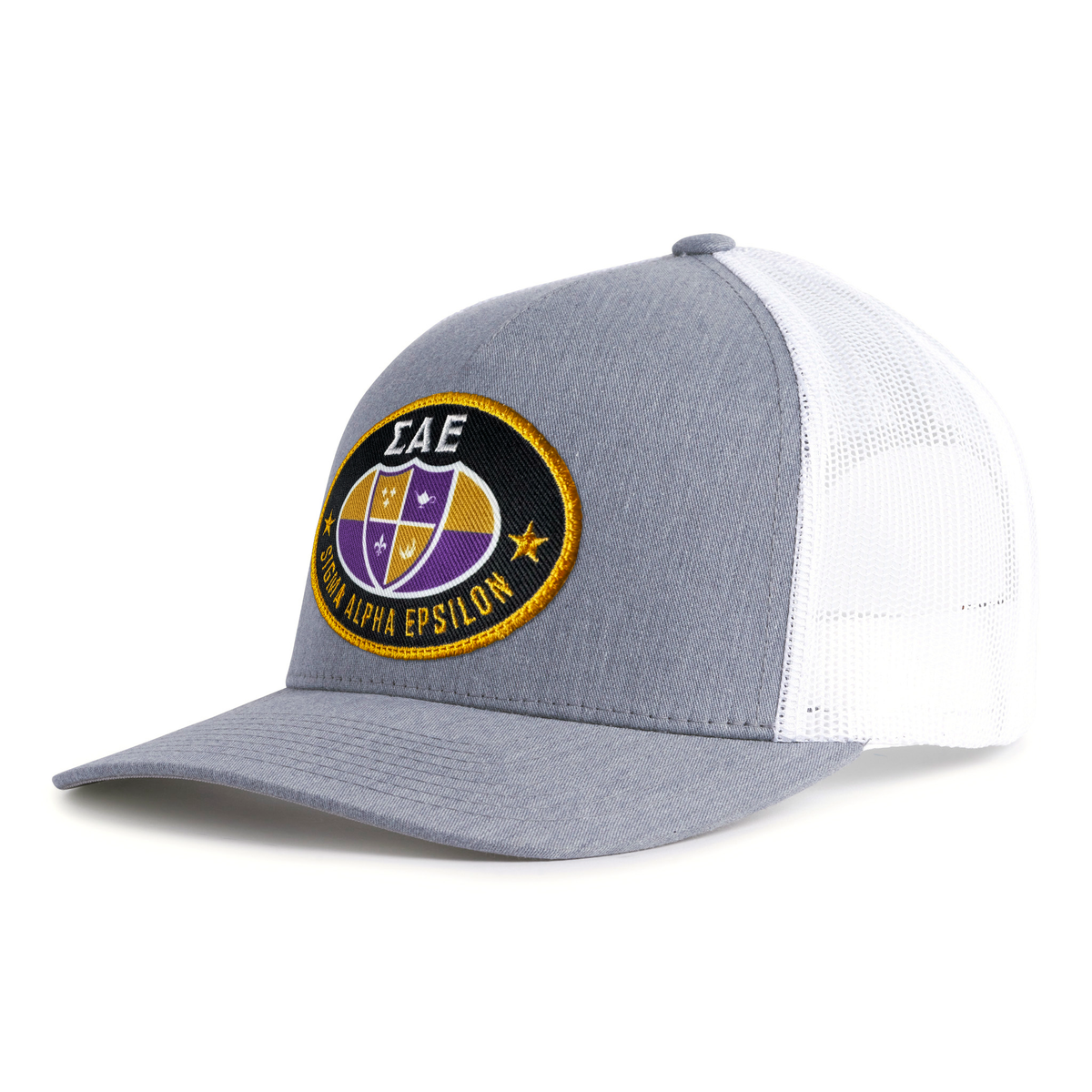 SAE OVAL EMBLEM 5-Panel Curved Grey/White - Tailgate Hats