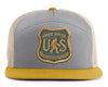 SASQUATCH 7-Panel Flat Bill Snapback, Richardson 168 Grey