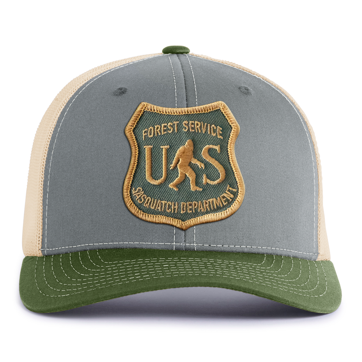 SASQUATCH 6-Panel Curved Snapback, Richardson 112 Grey