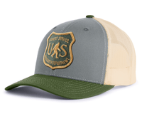 SASQUATCH 6-Panel Curved Snapback, Richardson 112 Grey