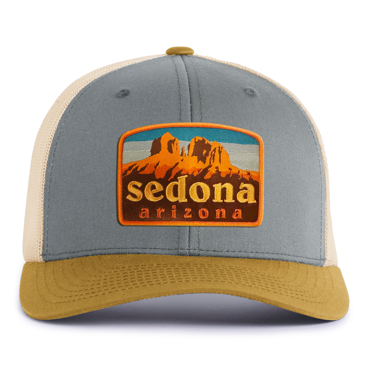 SEDONA AZ 6-Panel Curved Snapback, Richardson 112 Grey