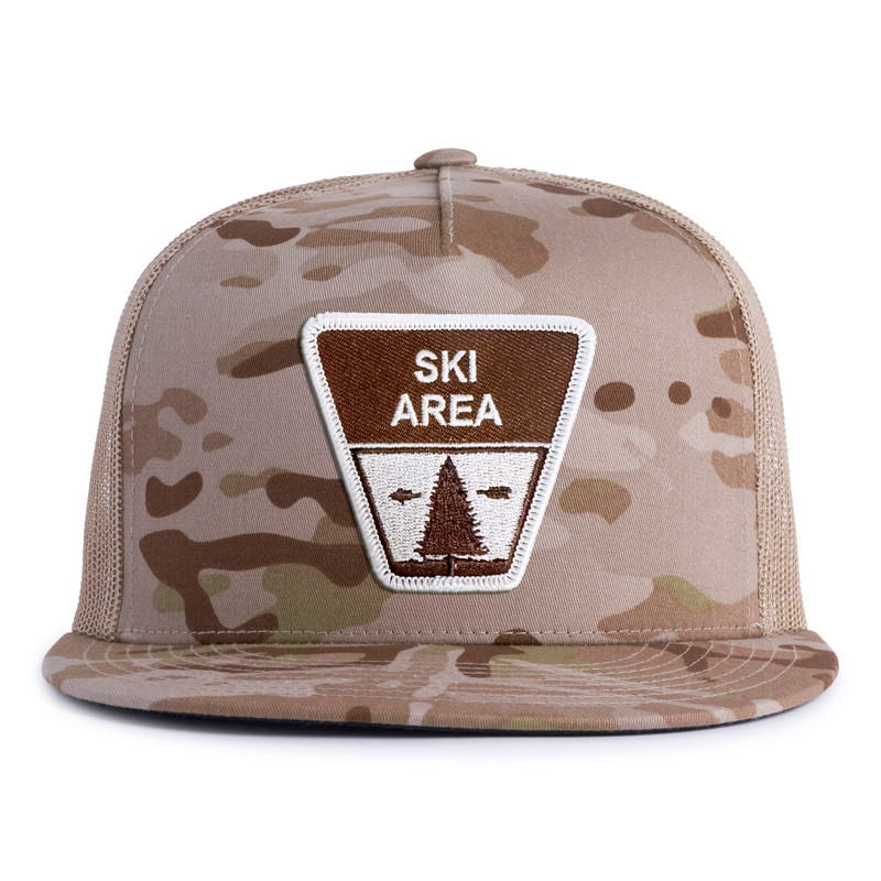 SKI AREA 5-Panel Flat Camo Hat