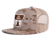 SKI AREA 5-Panel Flat Camo Hat