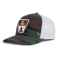 SKI AREA 6-Panel Curved Camo Hat