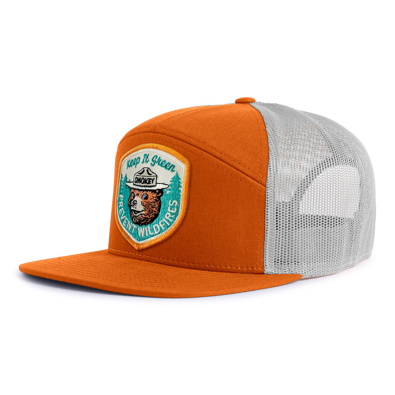 SMOKEY BEAR 7-Panel Flat Snapback